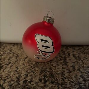 Nascar Dale Earnhardt Jr. 8 & Signature Replica Glass Ball Ornament